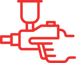 Red paint sprayer icon