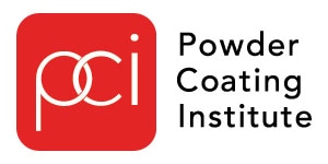 Powder coating institute logo with black text
