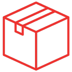 shipping box red icon